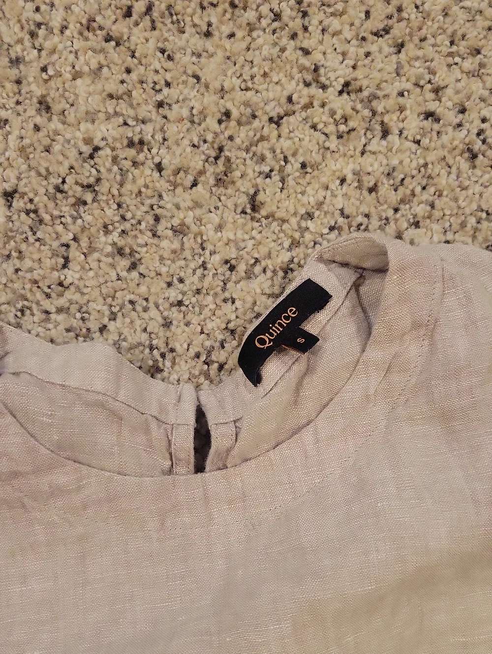 Quince 100% Linen Matching Set Pants Tank Top Cream Natural Neutral Small